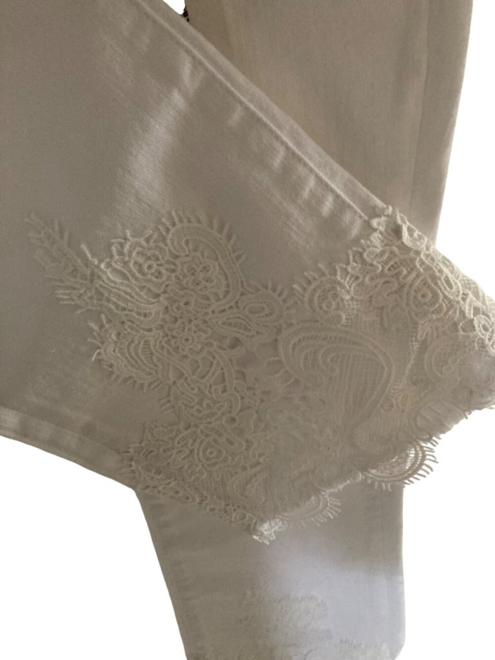 Liverpool Hannah Crop Flare White Lace Jeans Size 25  NWT - Picture 6 of 10